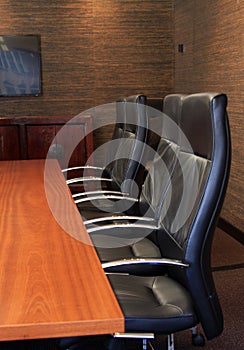 Corporate boardroom setting