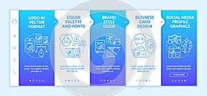 Corporate branding services onboarding vector template