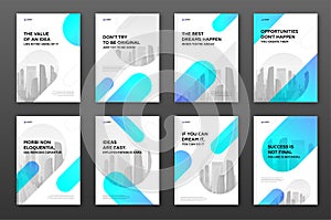 Corporate brochure cover design template for business