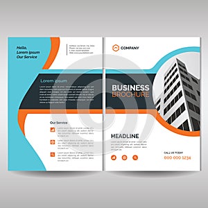 Corporate brochure cover layout template. Modern cover, annual report, flyer, poster, magazine