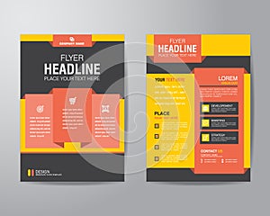 Corporate brochure flyer design layout template in A4 size, with