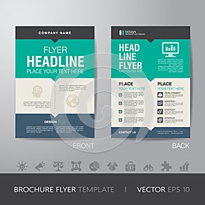 Corporate brochure flyer design layout template in A4 size, with