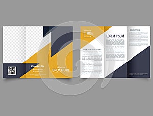 Corporate brochure, trifold template design. Vector lyer report template. design vector illustration.