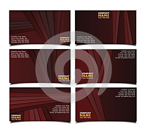Corporate brown business card set