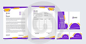 Corporate Business Branding Identity , Stationary Design, Letterhead, Business Card, Invoice