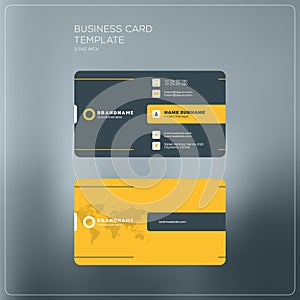 Corporate Business Card Print Template. Personal Visiting Card w