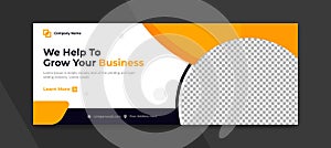 Corporate business digital marketing facebook cover header banner template design for social media post banner