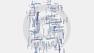 Corporate business enterprise word cloud typography animation