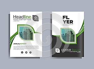 Corporate Business Flyer poster pamphlet brochure cover design layout background, one colors scheme, vector template in A4 size