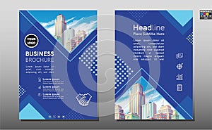 Corporate Business Flyer poster pamphlet brochure cover design layout background, vector template in A4 size - Vector