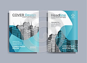 Corporate Business Flyer poster pamphlet brochure cover design layout background, vector template in A4 size - Vector