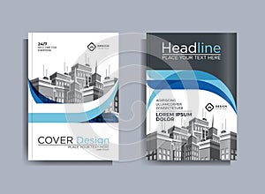 Corporate Business Flyer poster pamphlet brochure cover design layout background, vector template in A4 size - Vector