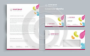 Corporate Business  Identity template design Vector abstract stationery , Gift Items Color promotional souvenirs elements. link di