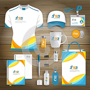 Corporate Business  Identity template design Vector abstract stationery , Gift Items Color promotional souvenirs elements. link di