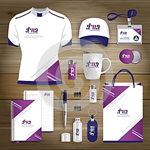 Corporate Business  Identity template design Vector abstract stationery , Gift Items Color promotional souvenirs elements. link di