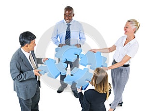 Corporate Business People Teamwork Support Partnership Concept