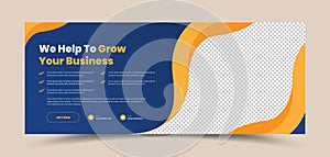 Corporate business presentation social media web banner templates with abstract shapes