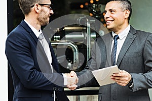 Corporate Businessmen Deal Handshake Concept