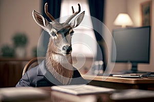Corporate Cervid: A Professional Deer in Legal Attire
