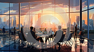 corporate city business meetings