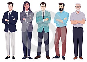 Corporate Command: Vector Illustration of Business Executives