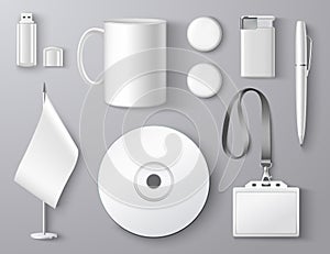 Corporate company merchandise design set