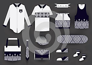 Corporate design fashion set template.