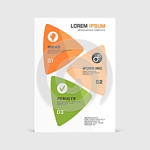 Corporate design of paper flier or brochure cover