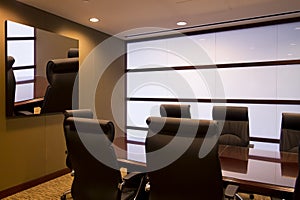 Corporate executive office conference room