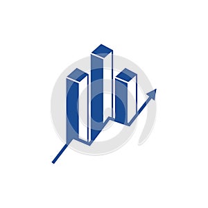 Corporate financial logo. Statistics icon. Investment Advisor sign