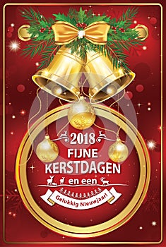 Corporate greeting card for the New year celebration with the text written in Dutch