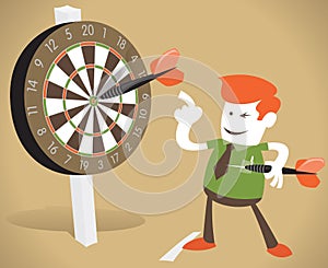 Corporate Guy Hits a Bullseye.