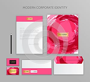 Corporate identity business set. Modern stationery template design. Documentation for business.