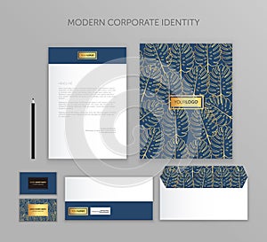 Corporate identity business set. Modern stationery template design. Documentation for business.