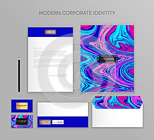 Corporate identity business set. Modern stationery template design. Documentation for business.