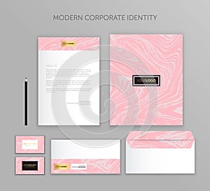 Corporate identity business set. Modern stationery template design. Documentation for business.