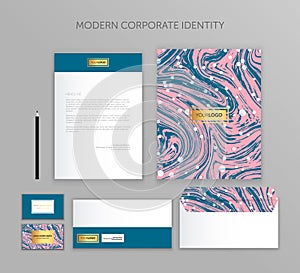 Corporate identity business set. Modern stationery template design. Documentation for business.