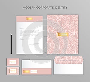 Corporate identity business set. Modern stationery template design. Documentation for business.