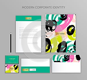 Corporate identity business set. Modern stationery template design. Documentation for business.