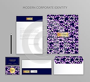 Corporate identity business set. Modern stationery template design. Documentation for business.