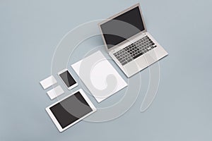 Corporate identity design mockup