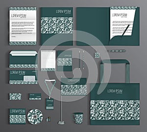 Corporate Identity set with abstract pattern.