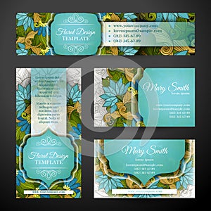 Corporate Identity Set of Floral Templates photo