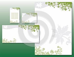 Corporate Identity Set - Flower Border in Green