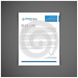 Corporate identity set or kit for your business. Letter templates. Vector format, editable, place for text