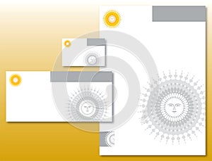 Corporate Identity Set - Sun Logo in Yellow