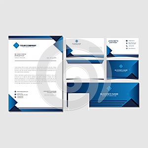 Corporate identity set template vector and envalop,bussines card,facebook cover vector