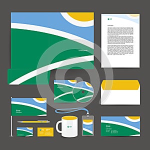 Corporate identity template design stationery.