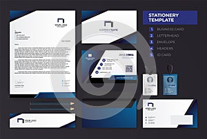 Corporate identity template with digital elements. Business Stationery Template Design vector