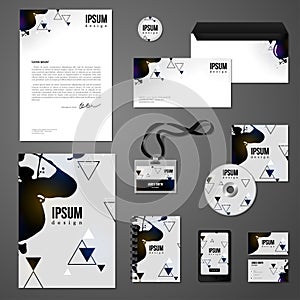 Corporate identity template with Paint Splash and